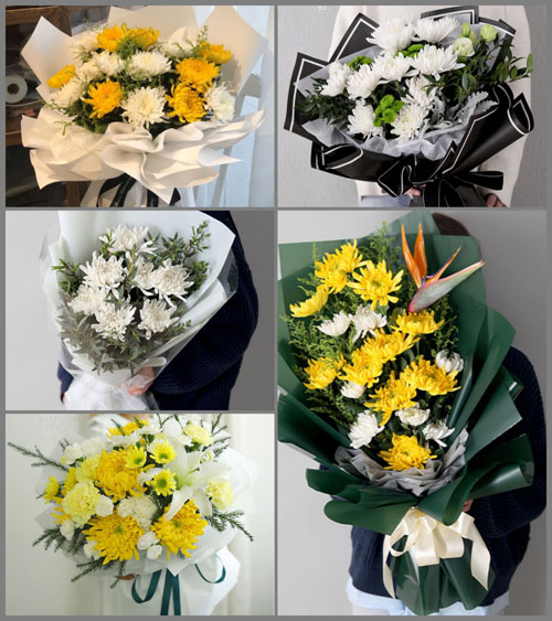 上海松江区方松街道久阳文华社区白事花束代送